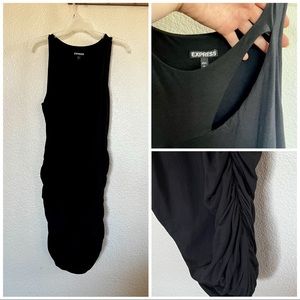 Body-con, black fitted dress. Made by Express